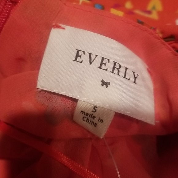 ORANGE PRINTED EVERLY  SUMMER DRESS - Picture 8 of 9